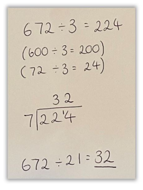 Page from maths book