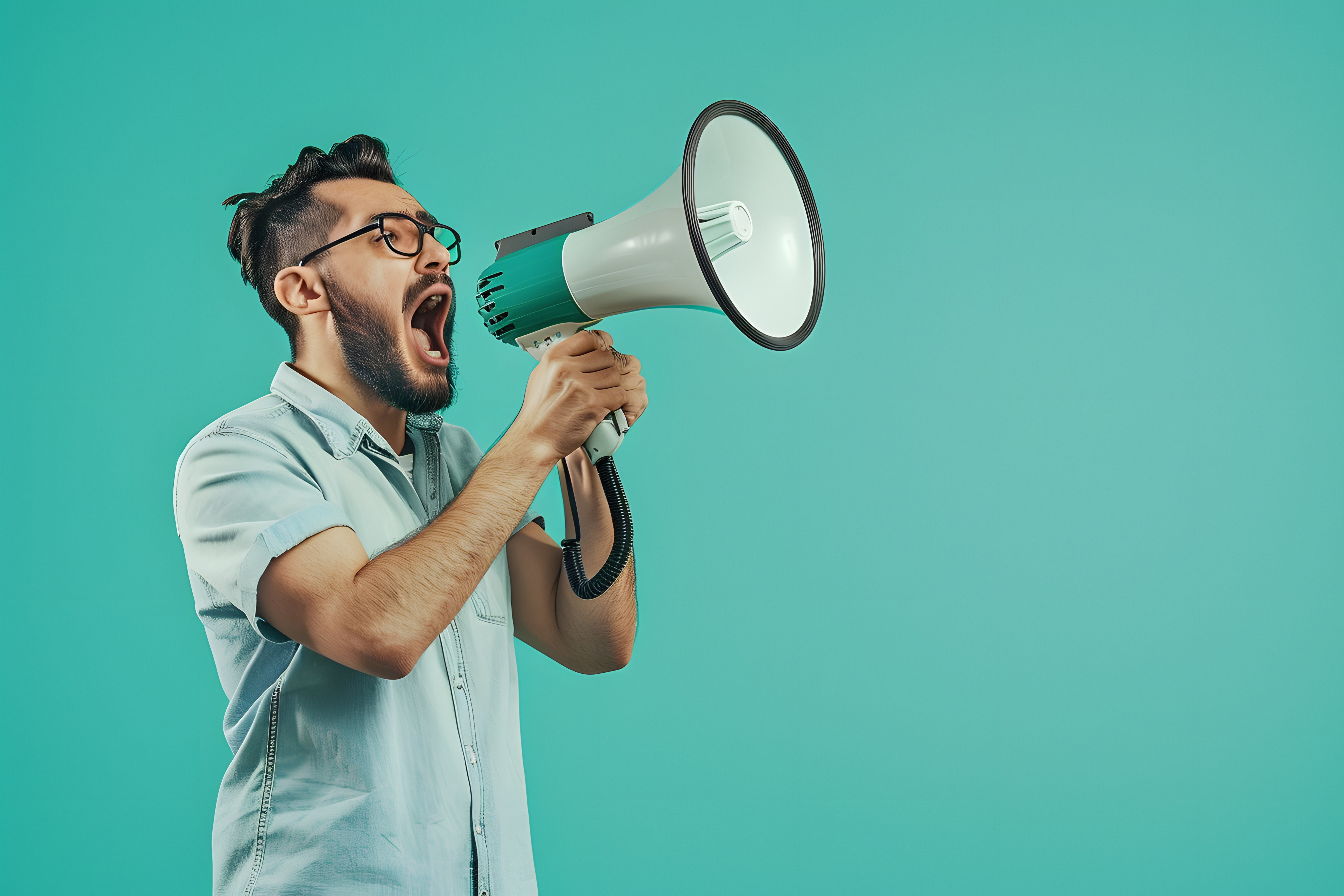 Man with a megaphone