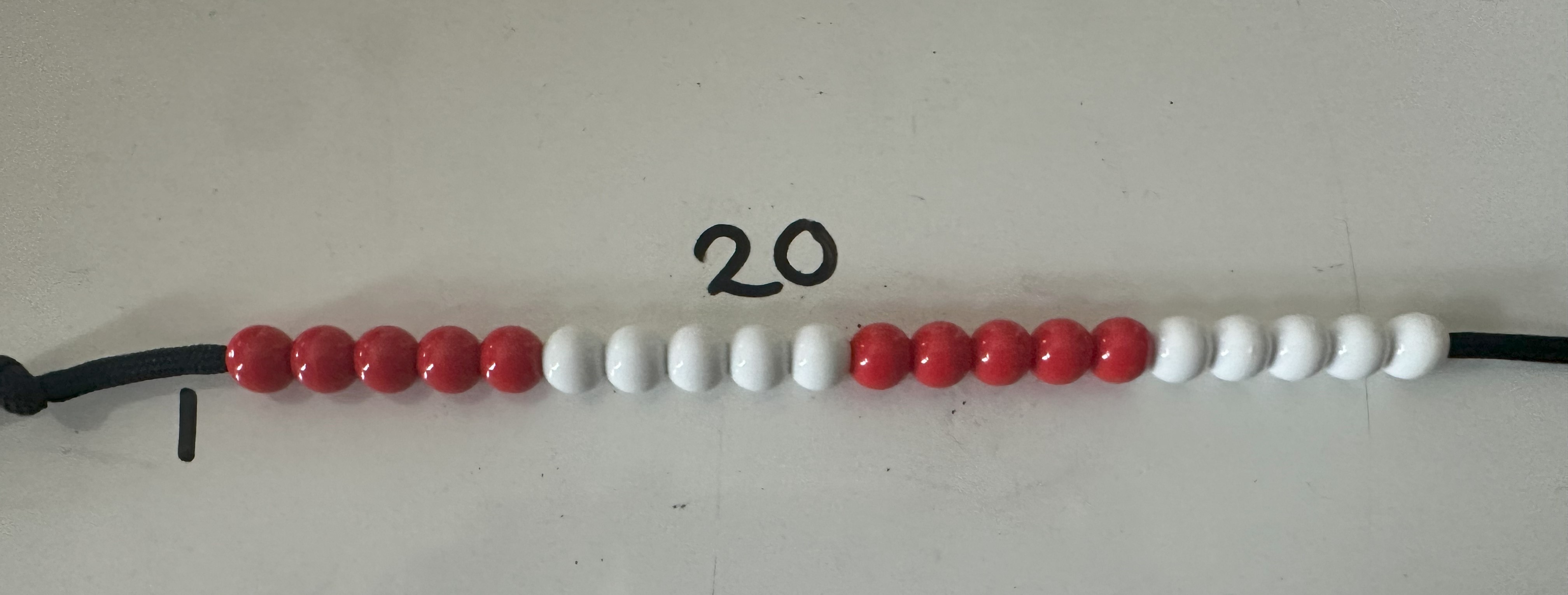 Red and white beads