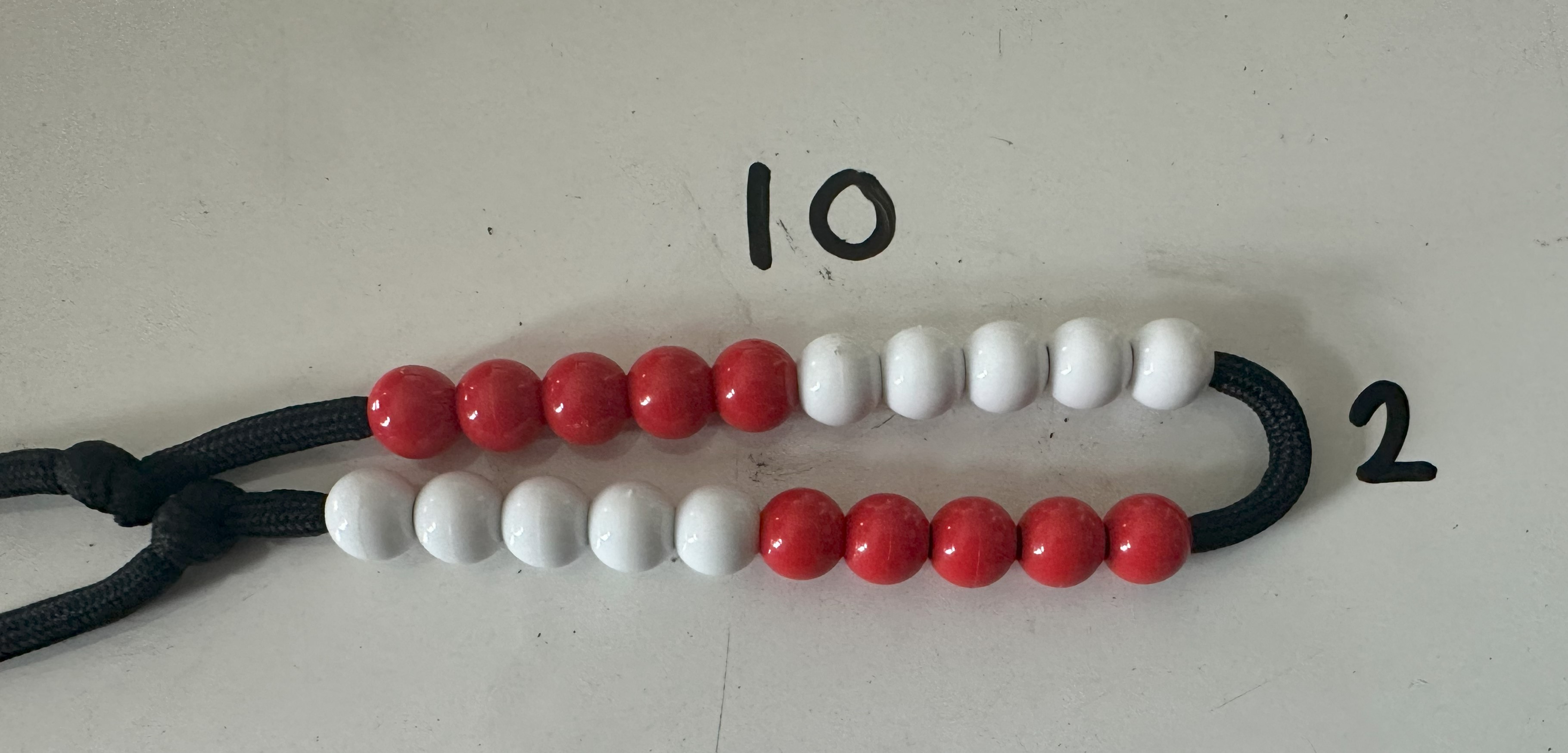 Red and white beads