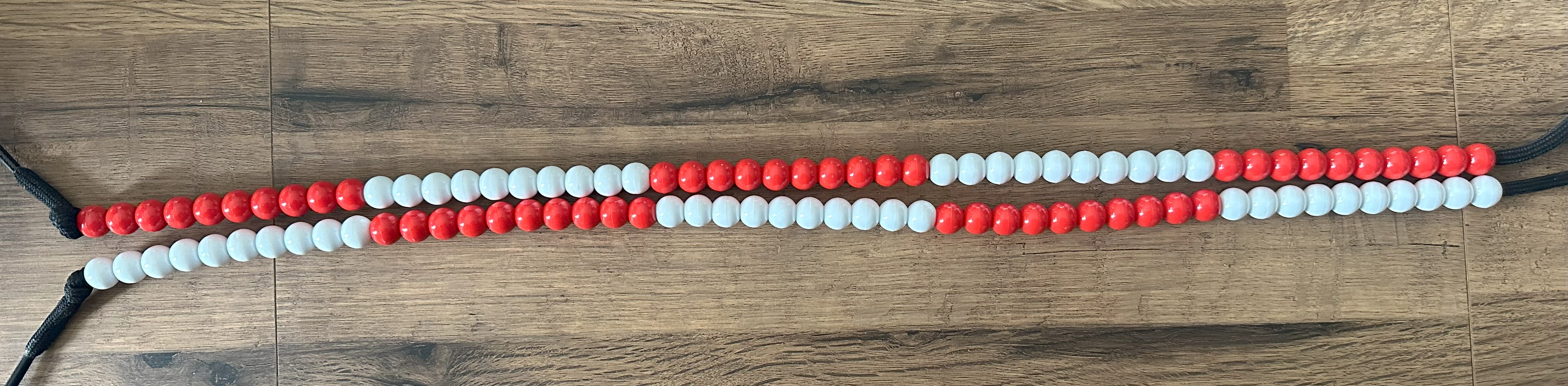 Red and white beads