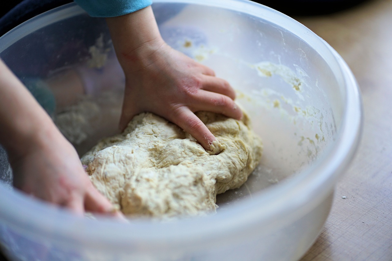 Kneading dough