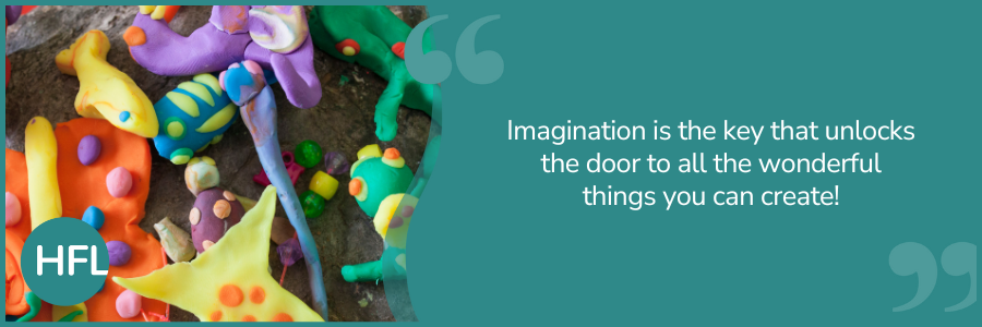 "Imagination is the key that unlocks the door to all the wonderful things you can create!"