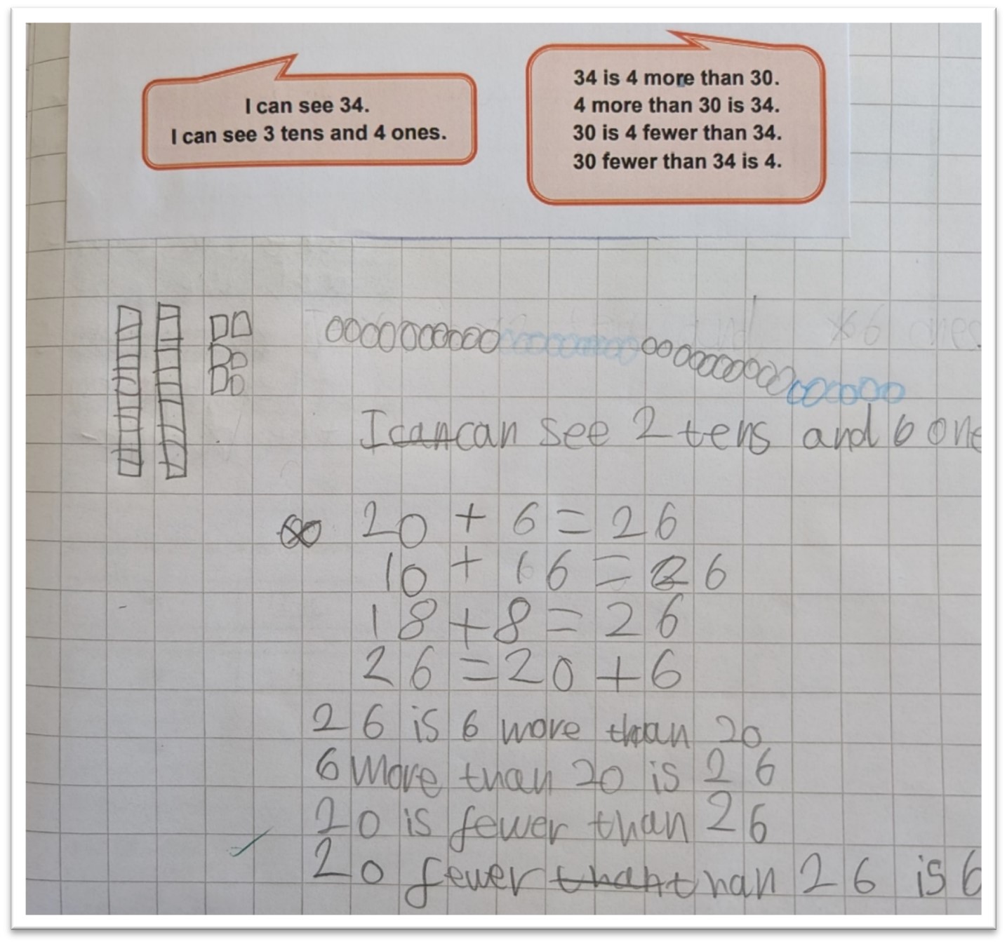 Photo of maths work book