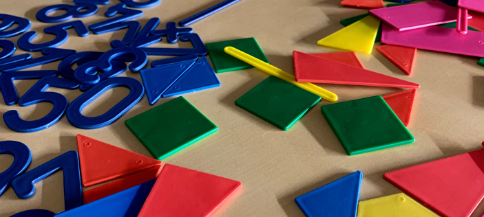 Colourful plastic shapes