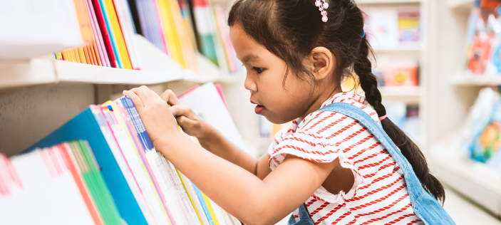 Girl reading a book