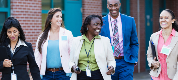 Happy looking business professionals 