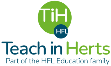 Teach in herts logo