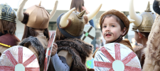 Writing for pleasure – AND for assessment! Children dressed as Vikings