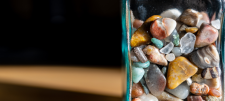 SENCOs start September strategically Collection of mixed stones in a glass