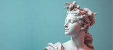 Can AI help us rewrite the Pygmalion Effect in our schools? Statue on blue background