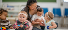 Childcare expansion: welcoming babies Early Years children with adult