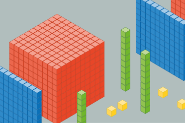 red blue and green blocks